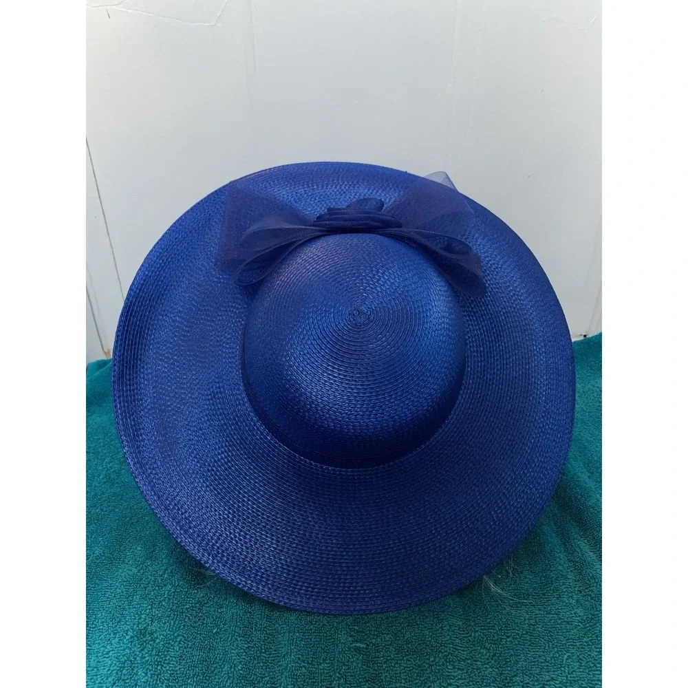 Vintage Kentucky Derby Preakness Belmont Easter‎ Church Hat Blue